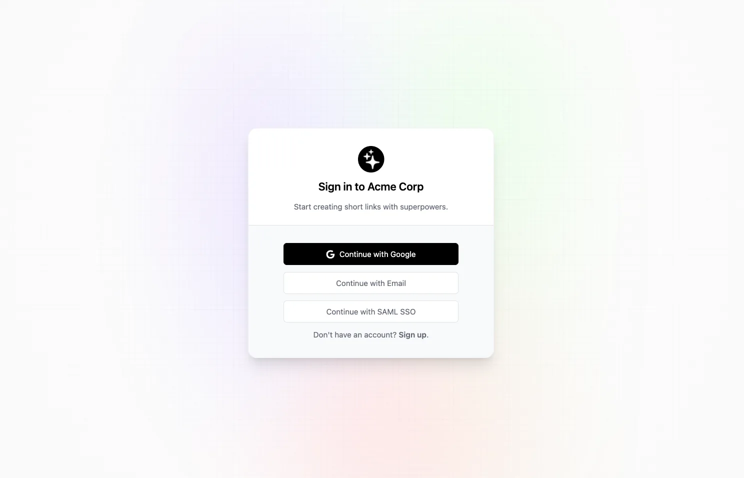 Whitelabeled Login