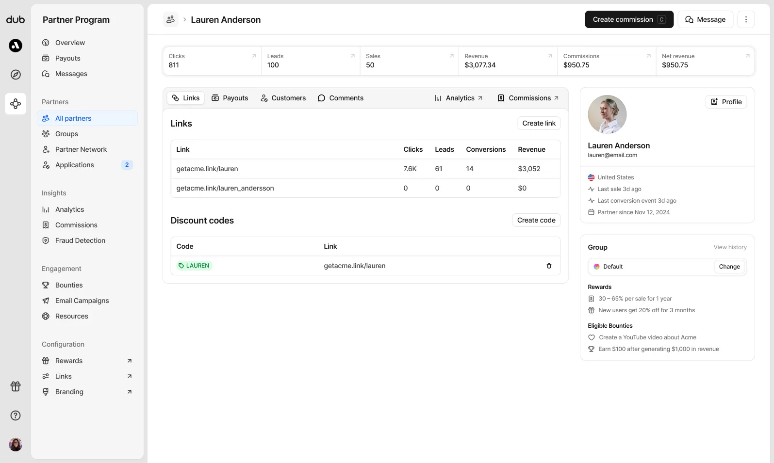Partner details